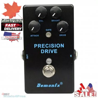 Demonfx  Precision Drive Overdrive w/Gate Option Guitar FX Pedal New! ca