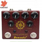 Demonfx King Overdrive DUAL DRIV BOOST DISTORTION Guitar Effect Pedal 4 DIP CA