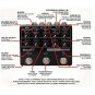 Demonfx RDW Reverb Delay Workstation Guitar Effect Pedal Multi Effects CA