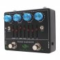 Fanmuzk Rome Warrior Bass Preamp Pedal 6-Band Graphic EQ Headphone Out AUX In