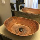 Rustic Vintage Industrial Copper Above Counter Bathroom Bathtub Sink Renovation