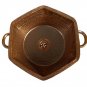 Rustic Bronze Copper Bathroom Hexagonal Sink Handles Toilet Renewal Remodel