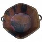 Reddish Rustic Hexagon Copper Foot Soaking Massage Spa Therapy Pedicure Bowls