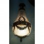 Pair Rustic Antique Replica Crystal Chains Bronze French Empire Wall Sconces
