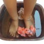 Rustic Square Copper Foot Soaking Bath Wash Massage Spa Therapy Pedicure Bowls