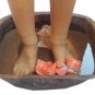 Rustic Square Copper Foot Soaking Bath Wash Massage Spa Therapy Pedicure Bowls