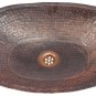 Bronze Patina Rustic Oxidized Pure Copper Oval Vessel Bathroom Sink Remodel