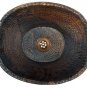 Rustic Industrial Copper Oval Vessel Above Counter Bathroom Sink Toilet Basin