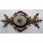 Hand Beaded Antique Replica Crystal Bronze European Flush Mount Chandelier