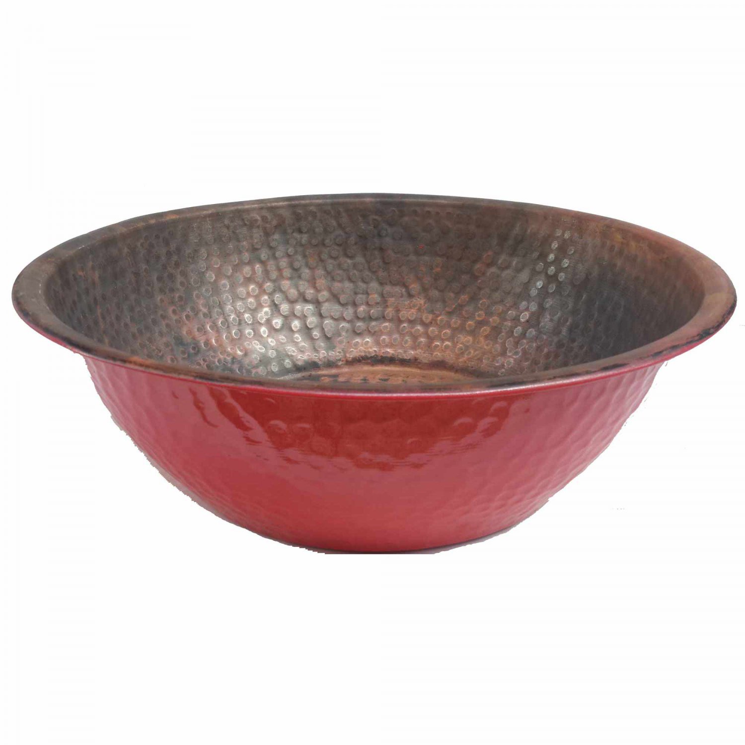 Hammered Rustic Red Copper Foot Wash Massage Spa Decor Therapy Pedicure Bowl
