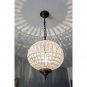 French Antique Globe Orbit Sphere Basket Crystal Ceiling Chandelier Lamp Replica