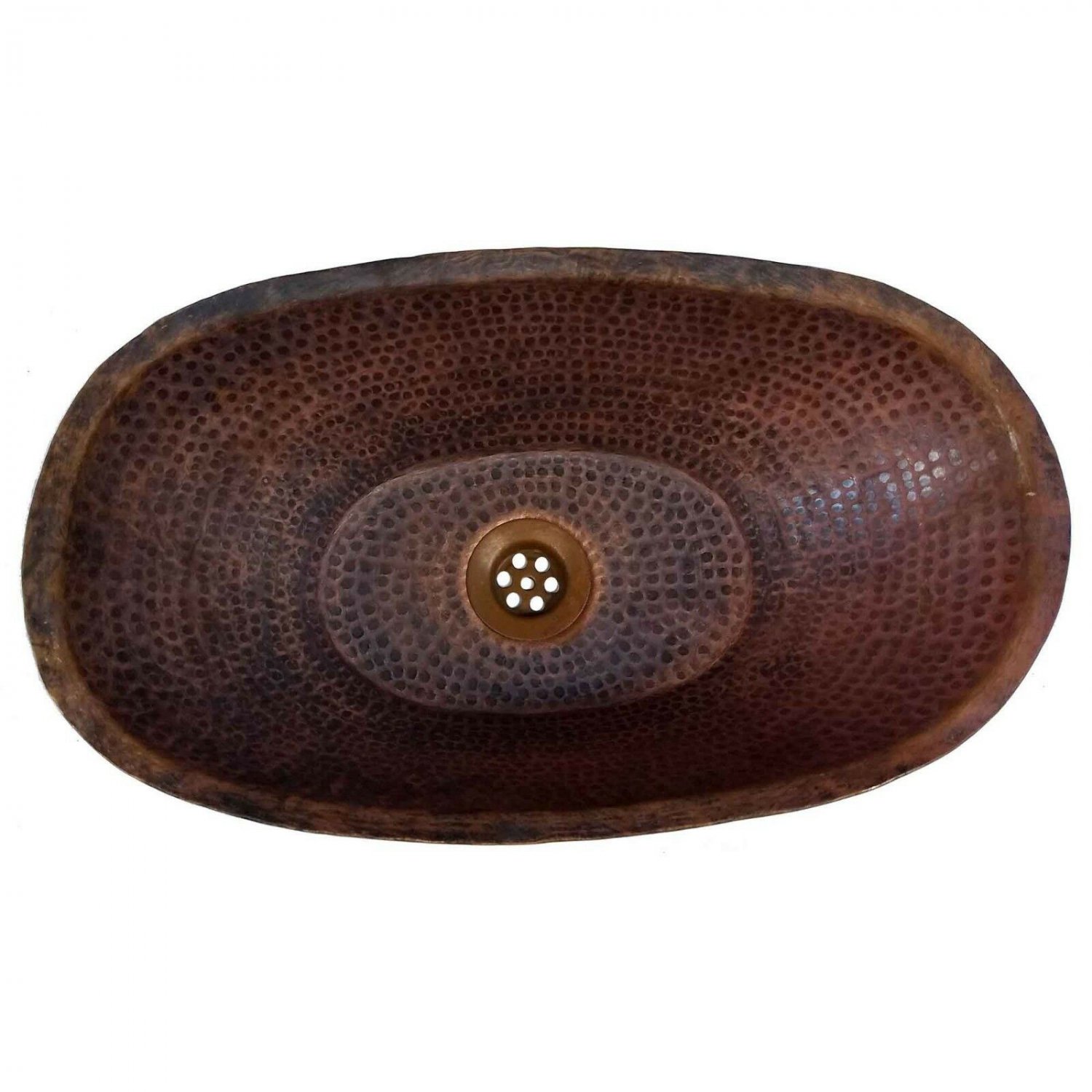 Rustic Industrial Flame Burned Copper Bathroom Sink Lavatory