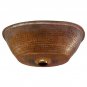 Rustic Industrial Flame Burned Copper Bathroom Sink Lavatory