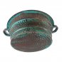 Small Green Patina Rustic Copper Foot Hand Soak Massage Spa Salon Manicure Bowl