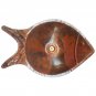 Oil Rubbed Rustic Copper Vessel Bathroom Sink Toilet Fish Shape Lavatory Bowl