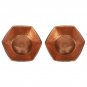 2 Hexagonal Base Copper Foot Bath Massage Spa Beauty Salon Therapy Pedicure Bowl
