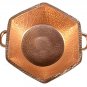 Hand Hammered Hexagon Pure Copper Gold Fruit Punch Handles bowl