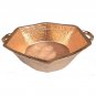 Hand Hammered Hexagon Pure Copper Gold Fruit Punch Handles bowl