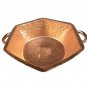 Hand Hammered Hexagon Pure Copper Gold Fruit Punch Handles bowl