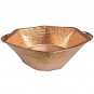 Hand Hammered Hexagon Pure Copper Gold Fruit Punch Handles bowl