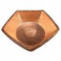 Hand Hammered Pentagon Pure Copper Gold Fruit Punch Multi Purpose bowl