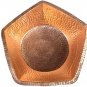 Hand Hammered Pentagon Pure Copper Gold Fruit Punch Multi Purpose bowl