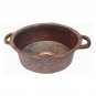 Rustic Industrial Handles Copper Vessel Bathroom Sink Wash Basin