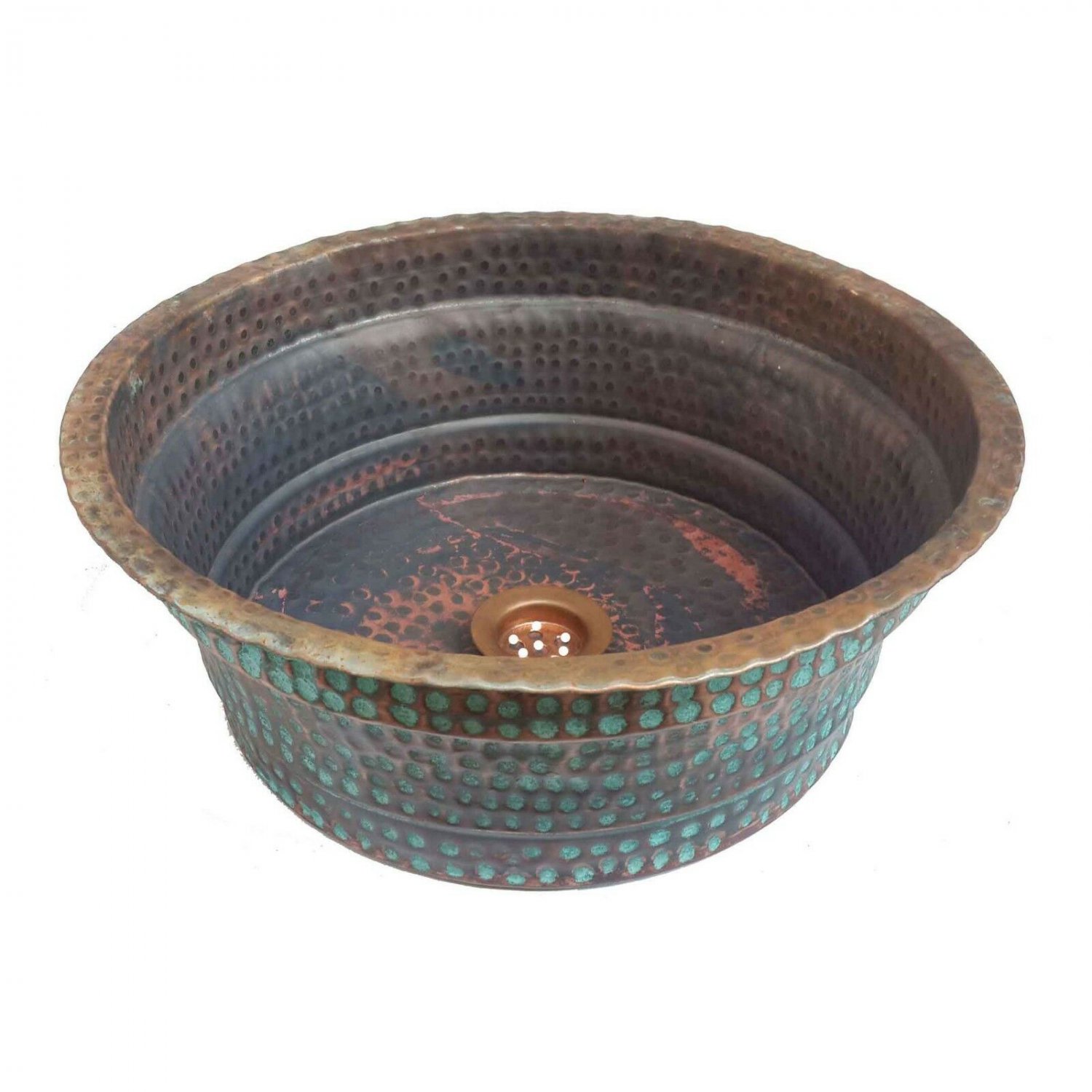 Oxidized Rustic Copper Vessel Bathroom Handles Sink Toilet Renewal Remodel