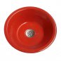 lightweight Hand Textured Orange Vessel Bathroom Sink Toilet Lavatory Bowl