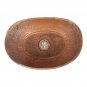 Hammered Rustic Aged Green Exterior Copper Bathroom Sink Bathtub Shape Lavatory