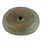 Hammered Rustic Aged Green Exterior Copper Bathroom Sink Bathtub Shape Lavatory