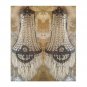 2 Antique Patina Replica Brass French Empire Crystal Chains Wall Sconces Lights