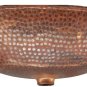 Rustic Copper Oval Vessel Bathroom Sink Wash Basin Hammered Toilet Remodel Bowl
