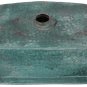 Green Patina Aged Rustic Oxidized Pure Copper Rectangle Bathroom Sink Wash Basin