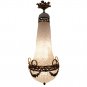 French Empire Crystal Chains Bronze Ceiling Bowl Chandelier Lamp Replica