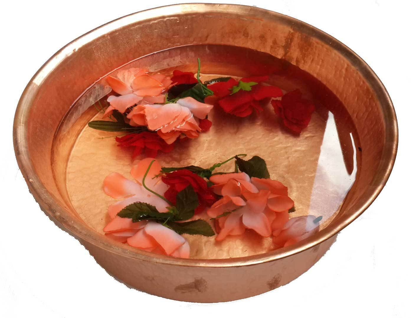 Portable Copper Foot Soak Bath Pedicure Bowl Massage Beauty Salon Spa Therapy
