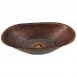 Rustic Industrial Flame Burned Copper Bathroom Sink Lavatory Washbasin Oval Bowl