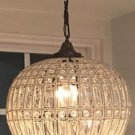 Antique Replica French Empire Globe Orbit Basket Crystal Ceiling Chandelier