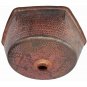 2 Rustic Shabby Chic Pure Copper Hexagonal Bathroom Vessel Sink Farmhouse basin
