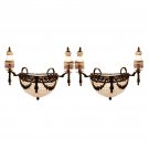 2 Antique Replica Crystal French Empire Wall Sconces Palace Vintage Appliques