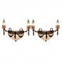 2 Antique Replica Crystal French Empire Wall Sconces Palace Vintage Appliques