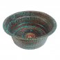Green Aged Patina Hammered Copper Bathroom Sink Wash Basin Bowl Toilet Washbowl