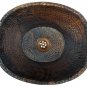 Rustic Copper Oval Vessel Above Counter Bathroom Sink Toilet Basin