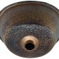 Rustic Copper Oval Vessel Above Counter Bathroom Sink Toilet Basin