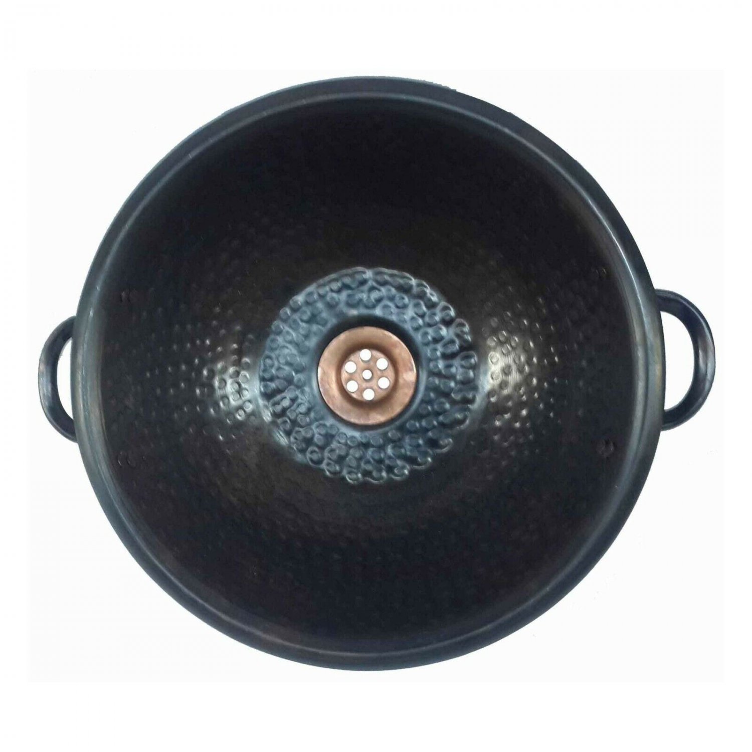 Dark Rustic Handmade Pure copper Bathroom Handles sink Washbasin Bowl