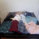 WOMENS LOT OF 10 BUTTON DOWN TOPS BY MAURICES, SONOMA, STYLE & CO., CATO SIZE XL