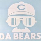 Chicago Bears DA Bears White Vinyl Car Decal