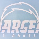 Los Angeles Chargers White Vinyl Car Decal