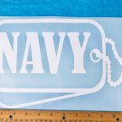 Navy, Dog Tags, White Vinyl Car Decals