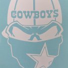 Cowboys Skull Bandana White Vinyl Car Window Laptop Decal